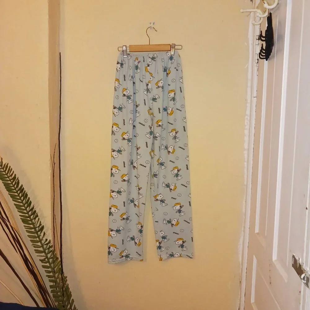 Peanut Snoopy baseball gray pajama bottoms‎ (see measurements for size)